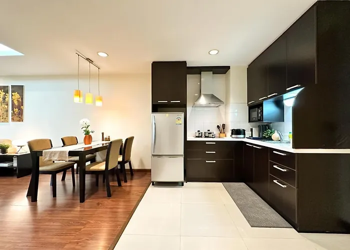 아파트 Vibrant Modern 57 Sqm - Ultra Fast Wifi - Bts Thonglor