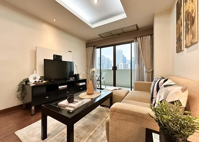 Vibrant Modern 57 Sqm - Ultra Fast Wifi - Bts Thonglor 아파트 *